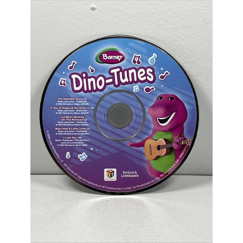 RARE Barney Dino‎ Tunes DVD DISC ONLY